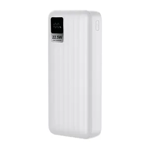 ED269  S-link G230 20000mAh Micro+Type-C+USB PD20W+QC3.0 18W Beyaz LCD Taşınabilir Pil Şarj Cihazı Powerbank