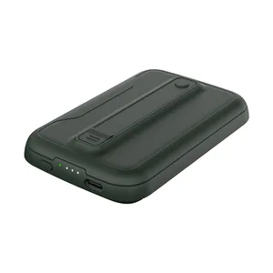 ED273  S-link M15 5000mAh PD20W Magsafe 15W Kablosuz Type-C Yeşil Taşınabilir Pil Şarj Cihazı Powerbank
