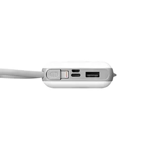 ED277 S-link P102 10000mAh PRM 2*USB+Type-C+Micro+Lightning Beyaz LCD Taşınabilir Pil Şarj Cihazı Powerbank