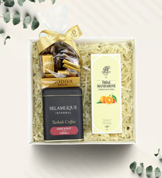 Godiva Çikolata Rebul Kolonya Kahve Bayrama Özel Hediye Seti